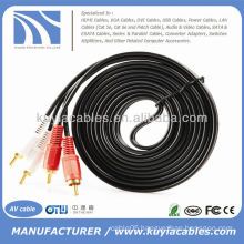 10FT 3m Dual 2 RCA to RCA Audio Video AV Cable FOR HDTV DVD Stereo Audio Cable